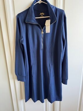 Lilly Pulitzer NWT Eleni  Dress XL Low Tide Navy